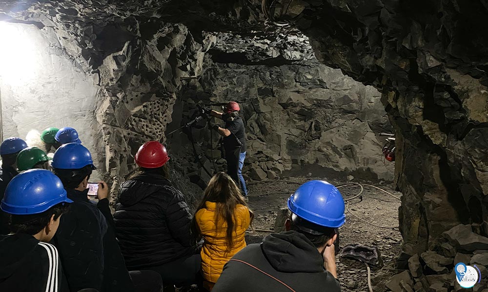 visita na mina do geoparque em Ametista do Sul